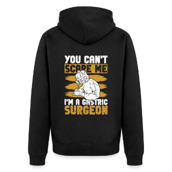 Magenchirurg Und Adipositaschirurgie - Unisex Premium Bio Zip Hoodie - Schwarz - Hinten - Nico (187cm)