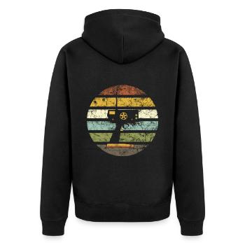 Vintage RC Car Racing - Modélisme - Veste à capuche bio Premium Unisexe - noir - Dos - Nico (187cm)