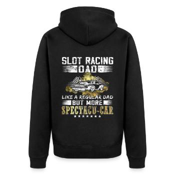 Voitures anciennes - Slot Racing Dad - Veste à capuche bio Premium Unisexe - noir - Dos - Nico (187cm)