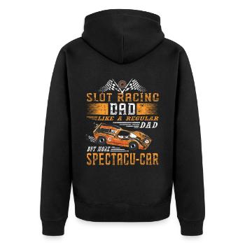 Voitures anciennes - Slot Racing Dad - Veste à capuche bio Premium Unisexe - noir - Dos - Nico (187cm)