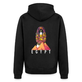 Egypte Faucon Pharaon - Veste à capuche bio Premium Unisexe - noir - Dos - Nico (187cm)