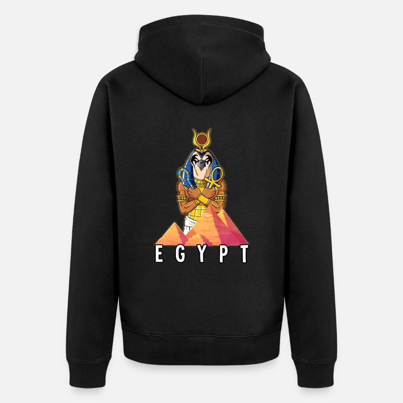 Egypte Horus Pharaon - Veste à capuche bio Premium Unisexe - noir
