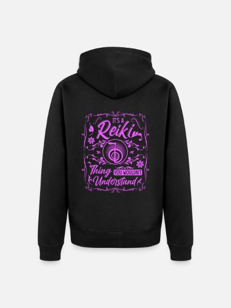 Reiki Practitioners & Reiki Master - Unisex Premium Organic Zip Hoodie - black