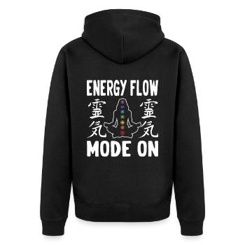 Praticiens de Reiki & Maître Reiki - Veste à capuche bio Premium Unisexe - noir - Dos - Nico (187cm)