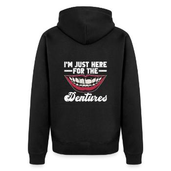 Zahnprothesen Zahn Techniker Zahntechniker - Unisex Premium Organic Zip Hoodie - black - Back - Nico (187cm)