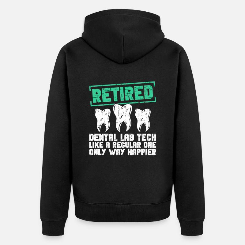 Zahntechniker Ruhestand Zahntechnik Rente - Veste à capuche bio Premium Unisexe - noir