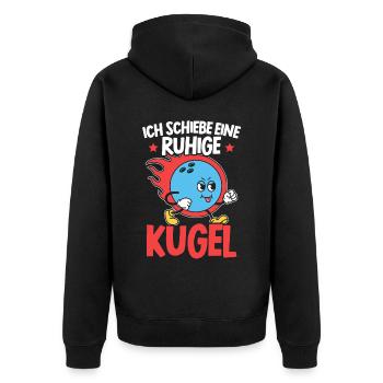 Ich Schiebe Eine Ruhige Kugel Bowling - Unisex Premium Organic Zip Hoodie - black - Back - Nico (187cm)