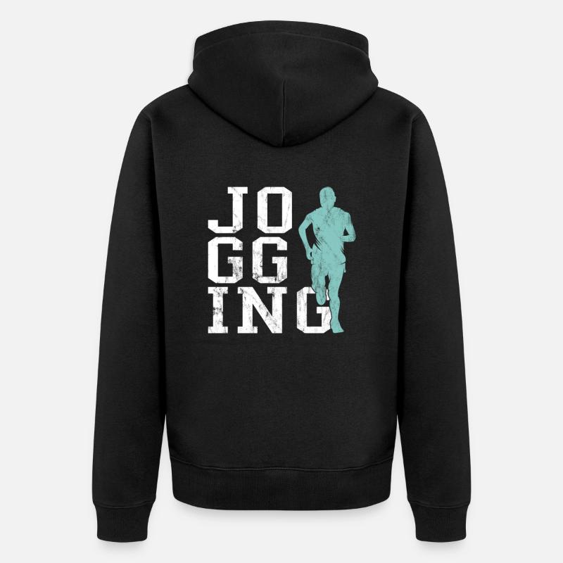 Faire du jogging - Veste à capuche bio Premium Unisexe - noir