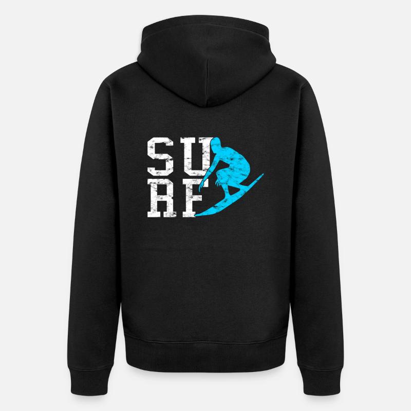 Surf - Veste à capuche bio Premium Unisexe - noir