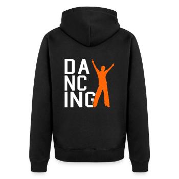 Dance - Unisex Premium Organic Zip Hoodie - black - Back - Nico (187cm)