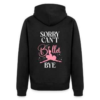Ballet Dancer Dance Girl Ballerina - Unisex Premium Bio Zip Hoodie - Schwarz - Hinten - Nico (187cm)