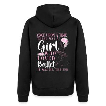 Ballet Danseuse Danse Ballerine - Veste à capuche bio Premium Unisexe - noir - Dos - Nico (187cm)