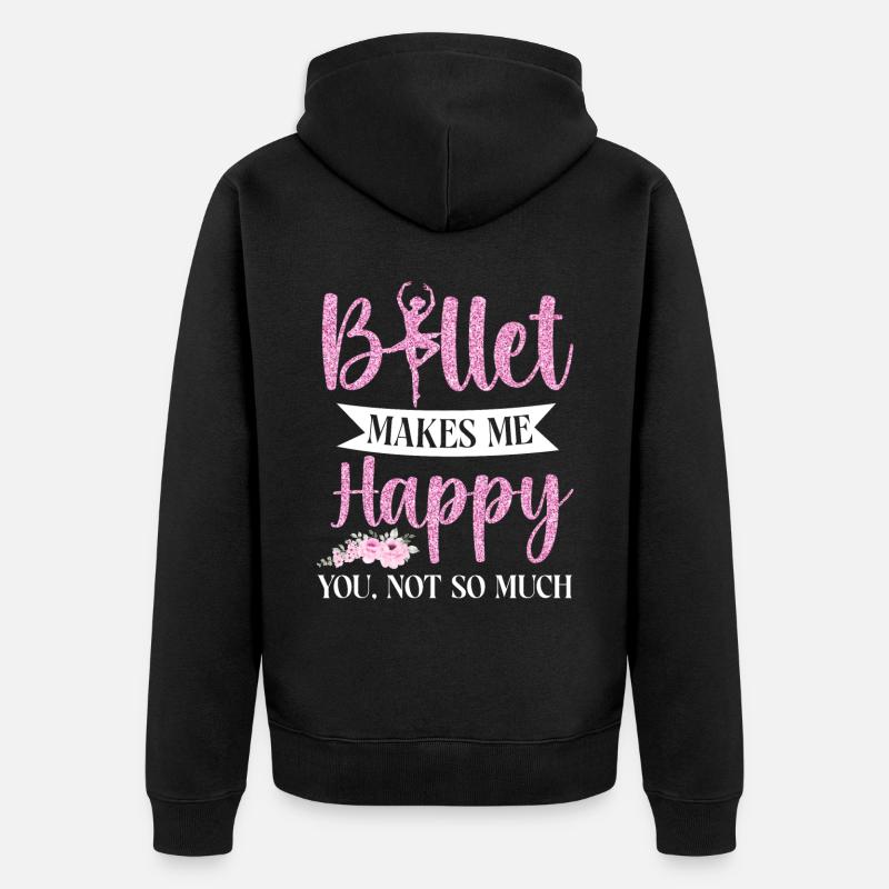 Ballet Danseuse Danse Ballerine - Veste à capuche bio Premium Unisexe - noir