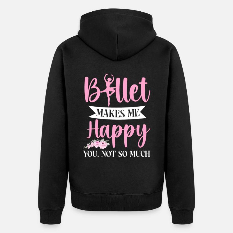 Ballet Danseuse Danse Ballerine - Veste à capuche bio Premium Unisexe - noir