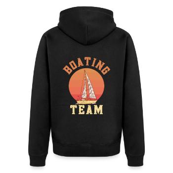 Équipe de navigation de plaisance Bateau à voile Bateau Yacht - Veste à capuche bio Premium Unisexe - noir - Dos - Nico (187cm)