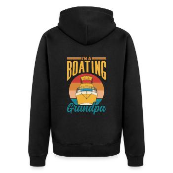 Je suis un bateau de grand-père nautique - Veste à capuche bio Premium Unisexe - noir - Dos - Nico (187cm)