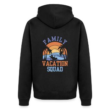 Familienurlaub Squad Familie Familienferien - Unisex Premium Bio Zip Hoodie - Schwarz - Hinten - Nico (187cm)