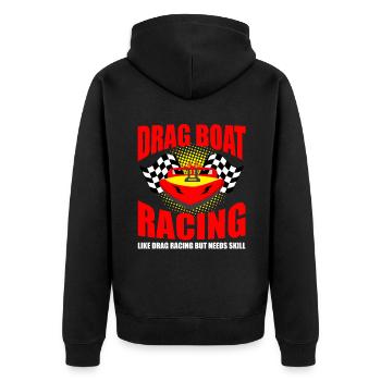 Speedboat Racing Design for Racing Boaters - Unisex Premium Organic Zip Hoodie - black - Back - Nico (187cm)