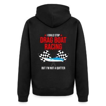 Conception de bateaux de course pour les courses de dragsters - Veste à capuche bio Premium Unisexe - noir - Dos - Nico (187cm)