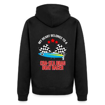 Conception de bateaux de dragster pour les plaisanciers de course - Veste à capuche bio Premium Unisexe - noir - Dos - Nico (187cm)