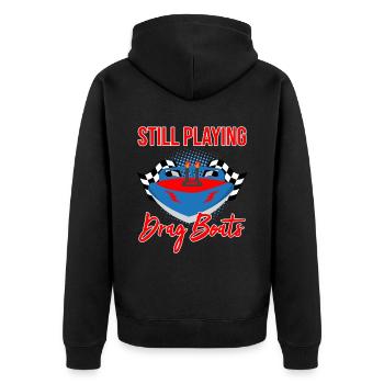 Speedboat Racing Design for Racing Boaters - Unisex Premium Organic Zip Hoodie - black - Back - Nico (187cm)
