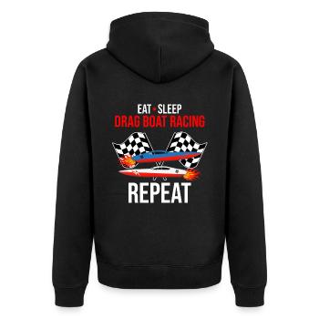 Conception de bateaux de dragster pour les plaisanciers de course - Veste à capuche bio Premium Unisexe - noir - Dos - Nico (187cm)