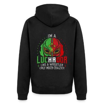 Je suis un Luchador comme un lutteur fou Lucha Libre - Veste à capuche bio Premium Unisexe - noir - Dos - Nico (187cm)