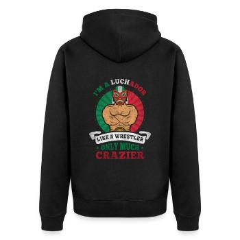 Je suis un Luchador comme un lutteur fou Lucha Libre - Veste à capuche bio Premium Unisexe - noir - Dos - Nico (187cm)