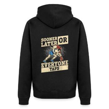 Tôt ou tard, tout le monde tape sur Ringer Gift - Veste à capuche bio Premium Unisexe - noir - Dos - Nico (187cm)