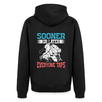 Tôt ou tard, tout le monde tape sur Ringer Gift - Veste à capuche bio Premium Unisexe - noir - Dos - Nico (187cm)