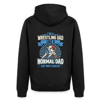 Dans A Wrestling Dad for Wrestlers on Father’s Day - Veste à capuche bio Premium Unisexe - noir - Dos - Nico (187cm)