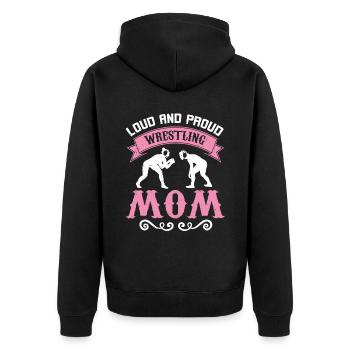 Lutteuse Mama Loud & Proud Wrestling Mom - Veste à capuche bio Premium Unisexe - noir - Dos - Nico (187cm)