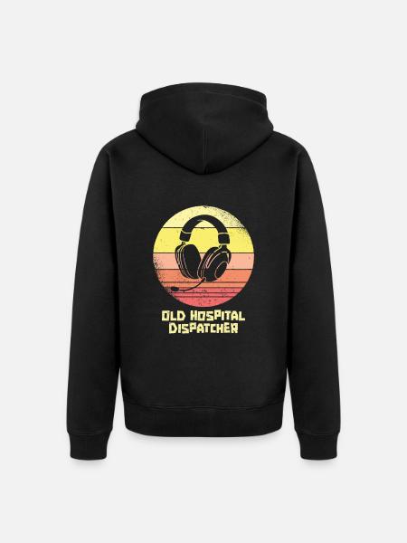 Notruf Leitstelle Einsatzzentrale - Unisex Premium Bio Zip Hoodie - Schwarz