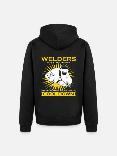 Welder saying welding - Unisex Premium Organic Zip Hoodie - black