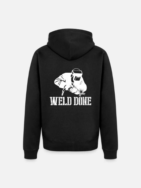 Welder weld seam welding - Unisex Premium Organic Zip Hoodie - black