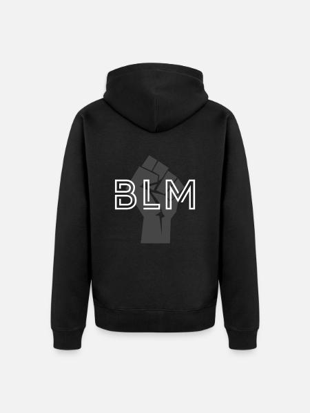 Black Lives Matter Ally - Unisex Premium Organic Zip Hoodie - black