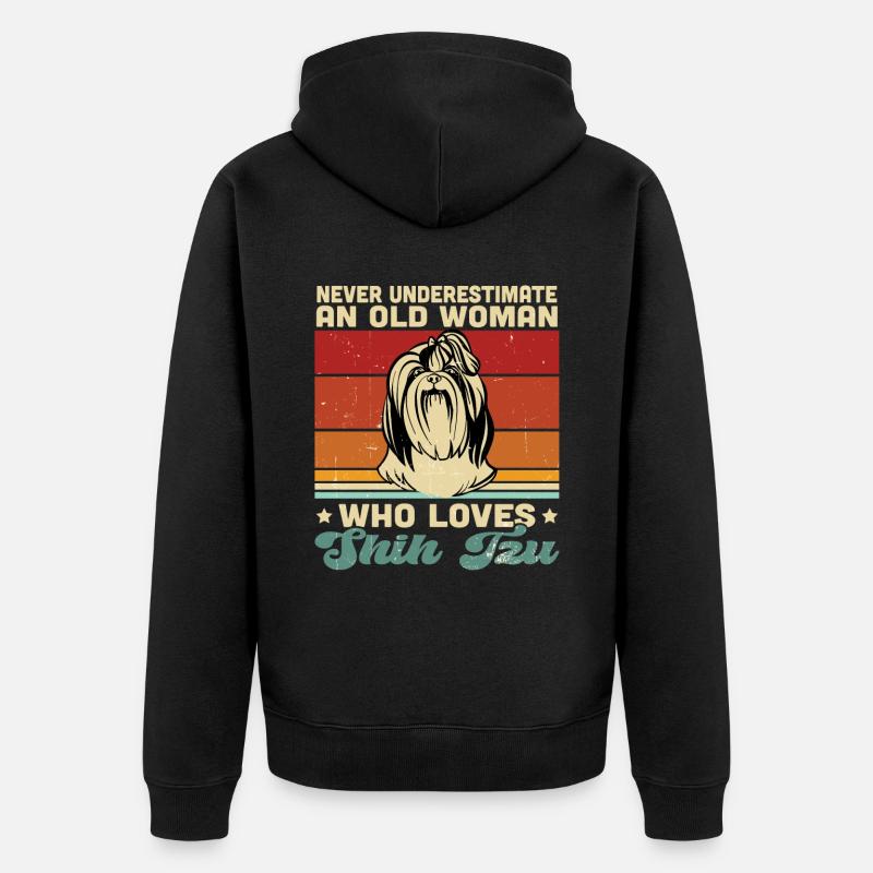 Shih Tzu - Veste à capuche bio Premium Unisexe - noir