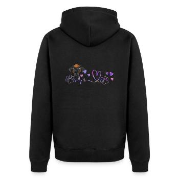 Dogue allemand - Veste à capuche bio Premium Unisexe - noir - Dos - Nico (187cm)