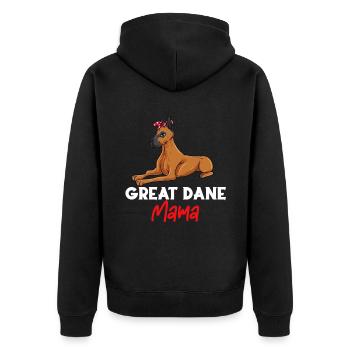 Dogue allemand - Veste à capuche bio Premium Unisexe - noir - Dos - Nico (187cm)