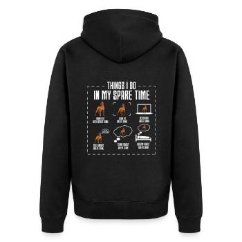 Dogue allemand - Veste à capuche bio Premium Unisexe - noir - Dos - Nico (187cm)