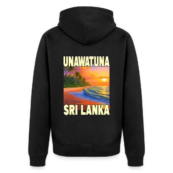 Unawatuna Sunset - Sri Lanka - Veste à capuche bio Premium Unisexe - noir - Dos - Nico (187cm)
