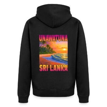 Unawatuna Sunset - Sri Lanka - Veste à capuche bio Premium Unisexe - noir - Dos - Nico (187cm)