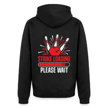 Strike Chargement Bowling - Veste à capuche bio Premium Unisexe - noir - Dos - Nico (187cm)