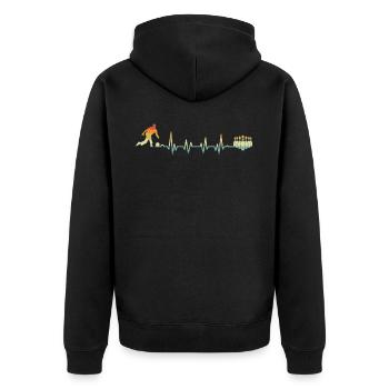 Battement de cœur de bowling - Veste à capuche bio Premium Unisexe - noir - Dos - Nico (187cm)
