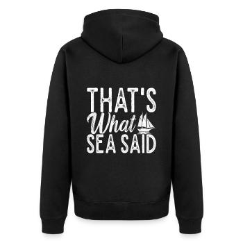 Sailing Sailboat Sailors - Unisex Premium Organic Zip Hoodie - black - Back - Nico (187cm)