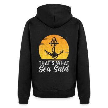 Sailing Sailboat Sailors - Unisex Premium Organic Zip Hoodie - black - Back - Nico (187cm)