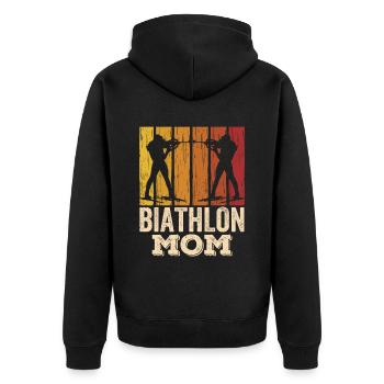 Biathlon Maman Biathlète Biathlète Biathlète Biathlons Sport - Veste à capuche bio Premium Unisexe - noir - Dos - Nico (187cm)