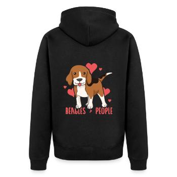 Beagles > People Puppy Lover Beagle Dog - Veste à capuche bio Premium Unisexe - noir - Dos - Nico (187cm)
