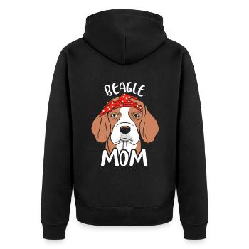 Beagle Mama Fille Chien Beagles Puppy Lovers - Veste à capuche bio Premium Unisexe - noir - Dos - Nico (187cm)