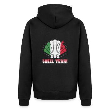 Italien Strandurlaub am Meer Design Strandmotiv - Unisex Premium Bio Zip Hoodie - Schwarz - Hinten - Nico (187cm)